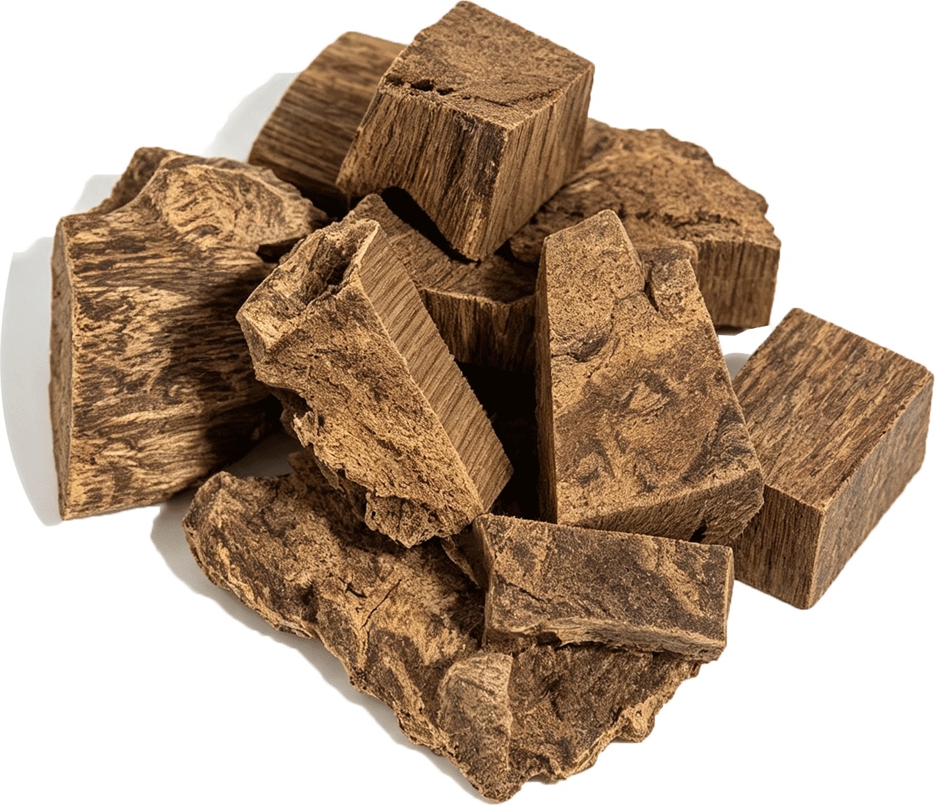 Solid well-formed agarwood pieces